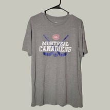 Montreal Canadian Mens Shirt Large Short Sleeve Gray Casual NHL Hockey - $10.95