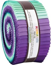 Jelly Roll Kona Cotton Solids Aurora Palette Quilter&#39;s Fabric Roll-Ups M538.05 - £24.75 GBP