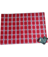 Christmas Trees Placemats Red White Check Reversible Set of 4 Holiday Mo... - £27.02 GBP