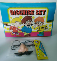 1960&#39;s Dime Store Kids Plastic Disguise Set fake nose, mustache, glasses NIP - £7.89 GBP