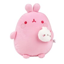Molang and Piu Piu Stuffed Animal Plush Rabbit Toy Soft Cushion 9.8" (Pink)