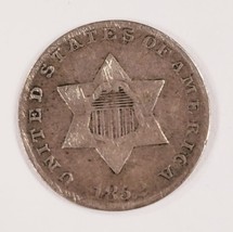 1852 3CS Trois Cents Argent Pièce En Très Bon VG État, Naturel Couleur - $57.70