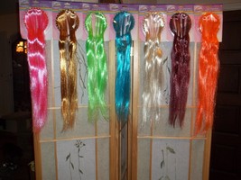 hair extensions (new lower price) on a head band many bright colors (pic... - $29.00