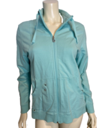 Alison Daley Aqua Zip Front Knit Jacket Size M - €24,30 EUR