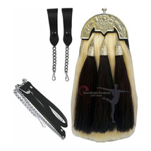 Original Horse Hair Sporran With Unique Chrome Cantel - $248.22 CAD