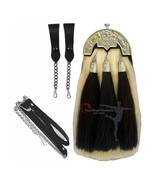 Original Horse Hair Sporran With Unique Chrome Cantel - $248.22 CAD