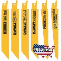 6PC Reciprocating Saw Blade DCS381 DeWALT DWE304 Craftsman Ryobi Black D... - £13.42 GBP