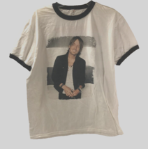 $15 Keith Urban Ripcord World Tour 2016 White Double-Sided Ringer T-Shirt L - £14.67 GBP