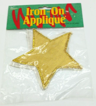 Westwater Iron-On Applique: 2pc Gold Stars Vintage New - £4.65 GBP
