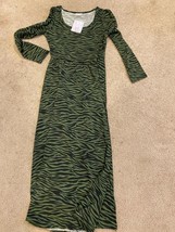 LuLaRoe Ryane Long Sleeve Empire Waist Dress XXS Geo Striped Animal Prin... - £34.38 GBP