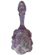 VTG Fenton Flower Temple Lily of the Valley Glass Bell Iridescent Pink A... - $81.07 CAD