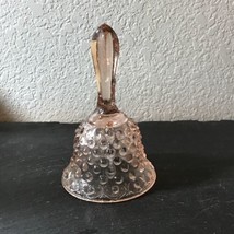 Vintage Fenton Pink Hobnail Collectible Glass Bell Excellent condition 5.75&quot; - $14.96