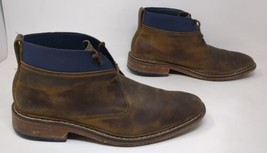 Cole Haan Colton Mens Size 8 W Oiled Brown Leather Chukka Boots Blue Ban... - £27.62 GBP