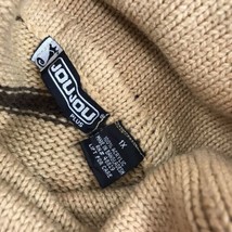 Vintage JouJou Fringed Pancho Pullover Sweater Shawl 1X striped boho Plu... - £30.95 GBP