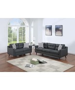 Cambridge Modern  Sofa Set in Black Polyfiber Fabric - $1,199.00
