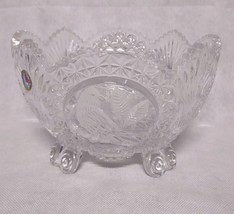 Hofbauer Byrdes Crystal Bowl 4 Toed 8&quot; Scalloped Sawtooth NWT - £31.93 GBP