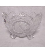 Hofbauer Byrdes Crystal Bowl 4 Toed 8&quot; Scalloped Sawtooth NWT - $39.95