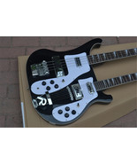 Black Double Necks Electric Guitar ,4 Strings Bass&amp;6 Strings Guitar S3438 - $659.00