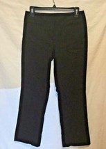Petite Sophisticates Womens Sz 4 P Black Pinstriped Red Blue pants - $11.88