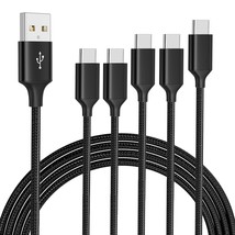 Usb Type C Cable 5Pack (3/3/6/6/10Ft) Usb C Cable 3A Fast Charging Cable... - £11.77 GBP