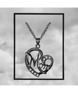 Black Crystal Heart Mom Necklace - $333.32 MXN+