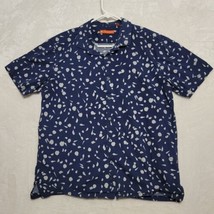 Tori Richard Shirt Mens Large L Sea Shells Cotton Spandex Stretch Casual Button - £21.76 GBP