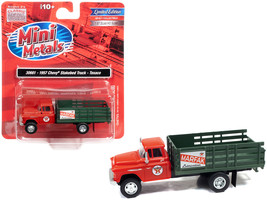 1957 Chevrolet Stakebed Truck Red &quot;Texaco - Marfak Lubrication&quot; 1/87 (HO) Sca... - £28.44 GBP