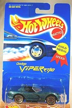 1991 Hot Wheels Blue Card #210 DODGE VIPER RT/10 Green Variant w/Gold Lace Sp - £8.17 GBP