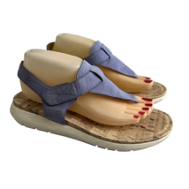 Naturalizer Lincoln Women Size 8.5 M Blue T Strap Sandals Hook Loop Shoes - $24.94