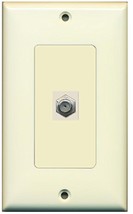 RiteAV Coax Wall Plate 1 Gang Decorative - Light Almond - $7.61