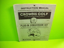 CROWNS GOLF Original Video Arcade Game Service Manual With Schematics Repair - £12.92 GBP