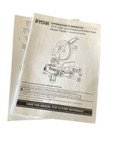 Ryobi Operator&#39;s Manual Model TS230 Double Insulated 10in Compound Miter... - £11.71 GBP