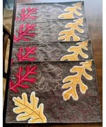 4 Linden Street Fall Autumn Placemats Embroidered Leaf Pattern Lined 13 ... - €16,92 EUR