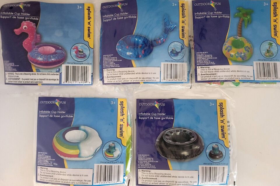 Inflatable Cupholders Floating Pool Beach Age 3+: Select: Design - $3.49