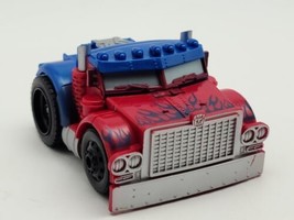 Hasbro Tomy Transformers Optimus Prime Semi Truck Pull Back Action 4&quot; Long - £5.44 GBP