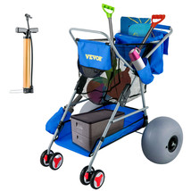 VEVOR Wonder Wheeler Wide Beach Cart with 12&#39;&#39; Balloon Wheels &amp; Storage Bag - $177.99