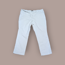 Worthington Plus Size 18 Womens White Ivory Slim Fit Trouser Dress Pants  - £14.36 GBP
