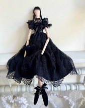 Wednesday Addams doll Creepy art doll Gothic art unique doll Rag doll Movie doll - £66.88 GBP