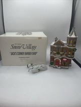 Department 56 Snow Village Jack&#39;s Corner Barber Shop #5406-2 Retired - £21.44 GBP