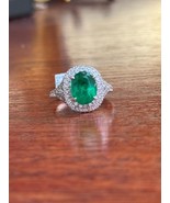    

2.94 CARAT EMERALD &amp; DIAMOND WHITE GOLD Ring - R10800 - $3,018.00