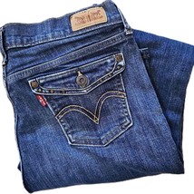 Levi 515 Blue Faded Bootcut Jeans Size 30x32 10M Button Back Pocket Embelleshed - £18.02 GBP