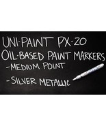 Silver Metallic Oil based Paint Marker pen leafing autograph Uni Paint P... - £17.44 GBP