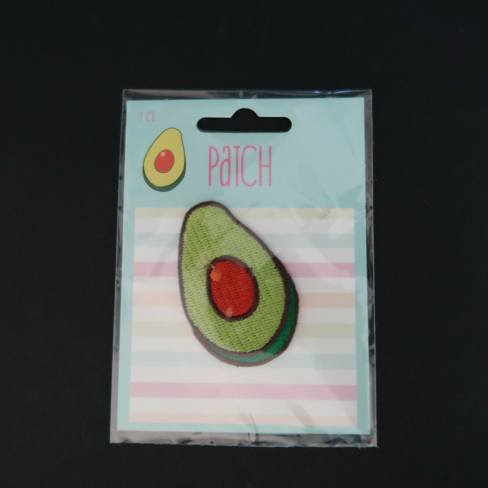 Peel &amp; Stick or iron on embroidered decorative patch avocado - $4.99