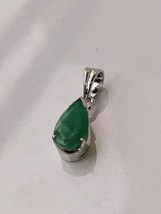 Natural Emerald pendant in 925 Sterling silver - £70.82 GBP