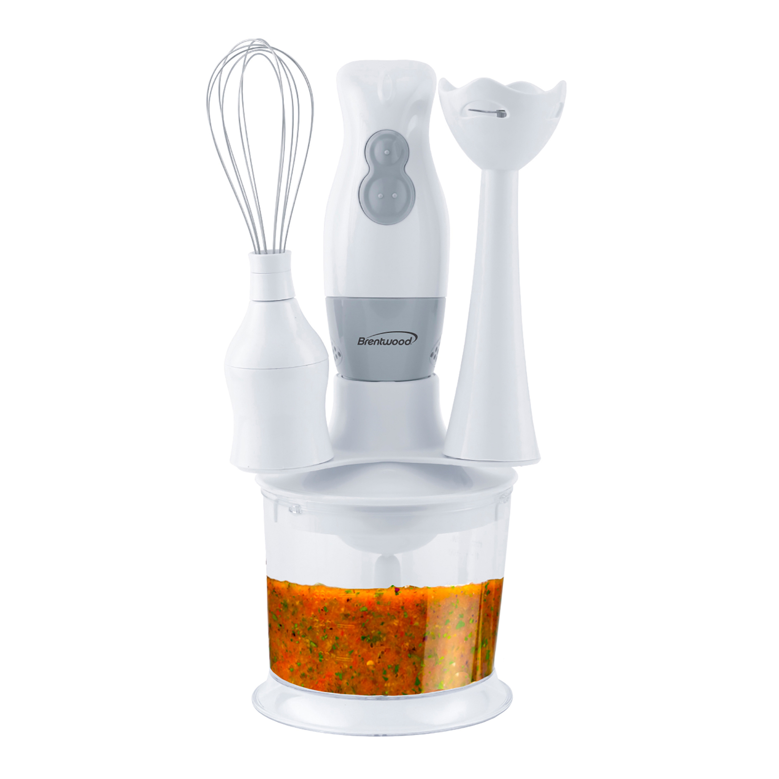 Brentwood HB-38W 2 Speed Hand Blender with Balloon Whisk in White - $53.95