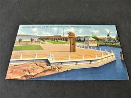 Carl Miles Monument - Christina park, Wilmington, Delaware-1940s Postcard. RARE. - £7.18 GBP