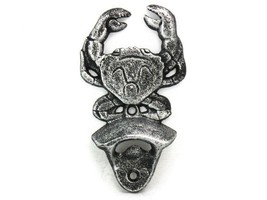 [Pack Of 2] Antique Silver Cast Iron Wall Mounted Crab Bottle Opener 6&quot; - £36.16 GBP