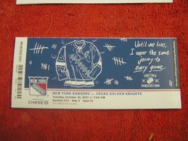 2017-18 NY Rangers Milestone Ticket Stub Henrik Lundqvist 408th career NHL win - £7.11 GBP