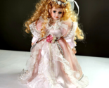 Vintage Porcelain Doll Goldenvale 1-2000 Long Blonde Hair Curled Blue Ey... - $25.99