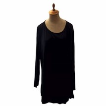 Soft Surroundings Women&#39;s Swing Dress Black Rayon Style 59327 Plus Size ... - £26.09 GBP